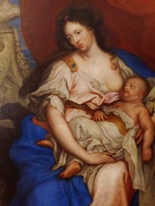 Portret van koningin Marie Casimire en haar kinderen